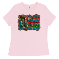 Bubblegum Pink howdy christmas boots Ladies Tee - RanaPortraitStore