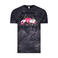 Cloud Black in october we wear pink Vintage Tee - RanaPortraitStore
