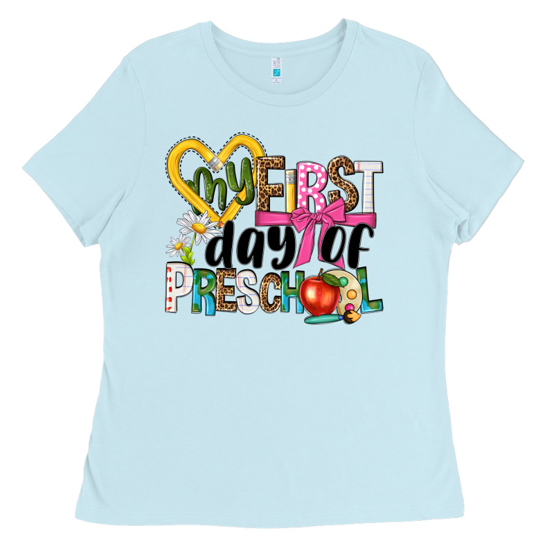 My First Day Of Preschool Ladies Tee by NancyCooperArtShop | Teevron