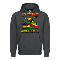 Smoke steppin' into juneteenth Zipper Hoodie - FaDigitalArtStudio
