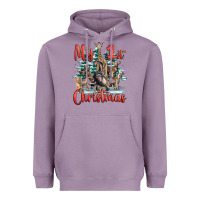 Lavender my first christmas baby safari animals Heavyweight Hoodie - LillyAllenDesigns