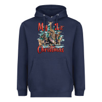 Navy my first christmas baby safari animals Heavyweight Hoodie - LillyAllenDesigns