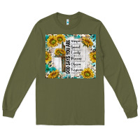 Army Green god says you are with sunflower Long Sleeve Tee - TumblerDesignByShophia