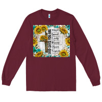 Burgundy god says you are with sunflower Long Sleeve Tee - TumblerDesignByShophia