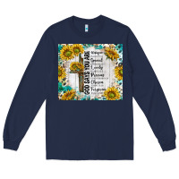 Navy god says you are with sunflower Long Sleeve Tee - TumblerDesignByShophia