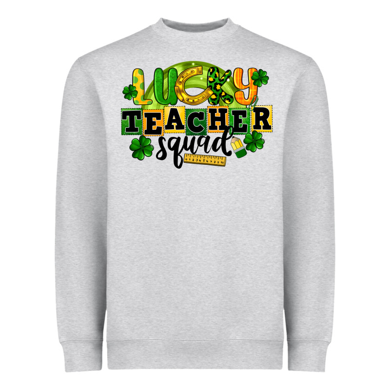 Lucky Teacher Squad St. Patrick's Day Heavyweight Sweatshirt by CowGirlArtShop | Teevron