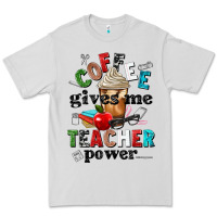 Dove Grey coffee gives me teacher power Premium Tee - NancyCooperArtShop