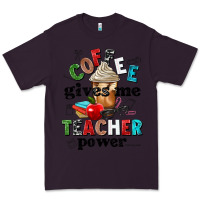 Plum coffee gives me teacher power Premium Tee - NancyCooperArtShop