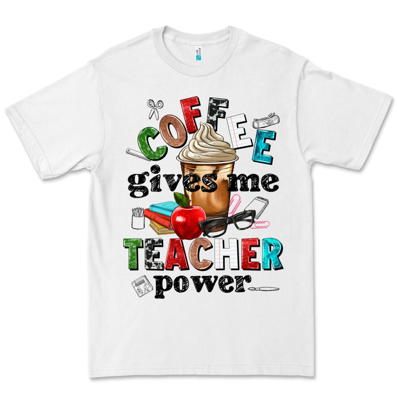 Coffee Gives Me Teacher Power Premium Tee by NancyCooperArtShop | Teevron