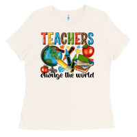 Bone teachers change the world Ladies Tee - NancyCooperArtShop