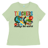 Matcha teachers change the world Ladies Tee - NancyCooperArtShop