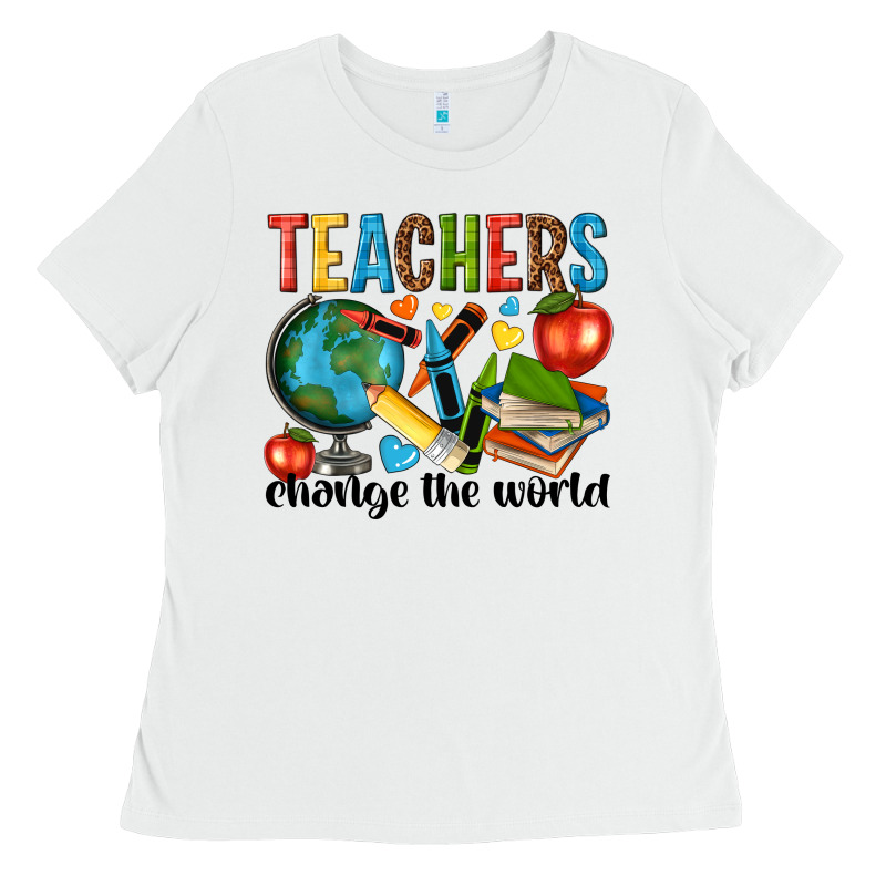 Teachers Change The World Ladies Tee by NancyCooperArtShop | Teevron
