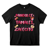 Black pandulce bunuelos tamales abuelita cafecito Heavy Core Tee - MaliasSmallBusiness