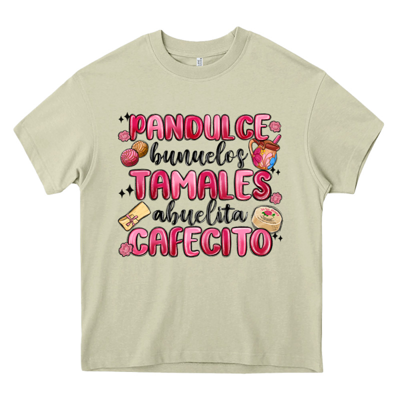 Pandulce Bunuelos Tamales Abuelita Cafecito Heavy Core Tee by MaliasSmallBusiness | Teevron