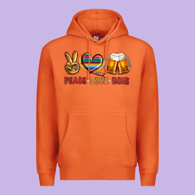Peace Love Beer Bbs Premium Hoodie Designed By Bundleandbundleshop