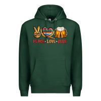 Sports Green peace love beer bbs Premium Hoodie - BundleAndBundleShop