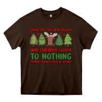 Chocolate Brown where the tree tops glisten Heavy Core Tee - MaliasSmallBusiness