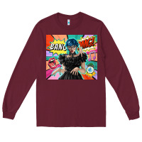 Burgundy pop art gothic girl Long Sleeve Tee - TumblerDesignByShophia