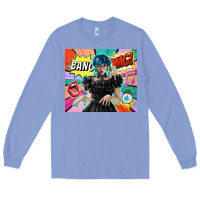 Colony Blue pop art gothic girl Long Sleeve Tee - TumblerDesignByShophia