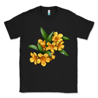 Black Yellow Jessamine Flower Illustrations Classic Tee - LillyAllenDesigns