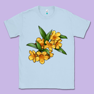 Yellow Jessamine Flower Illustrations Classic Tee Designed By Lillyallendesigns
