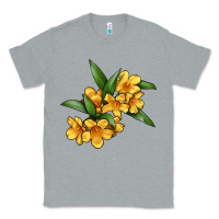 Heather Grey Yellow Jessamine Flower Illustrations Classic Tee - LillyAllenDesigns