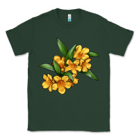 Sports Green Yellow Jessamine Flower Illustrations Classic Tee - LillyAllenDesigns