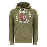 Vintage Olive Hello world Vintage Hoodie - Bettercallsaul