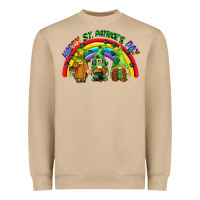 Mushroom Happy St. Patrick's Day rainbow gnomes Heavyweight Sweatshirt - CowGirlArtShop