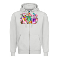 Dove Grey Easter Coffee Cups With Bunny Zipper Hoodie - BundleAndBundleShop