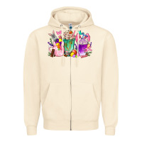 Sandshell Easter Coffee Cups With Bunny Zipper Hoodie - BundleAndBundleShop