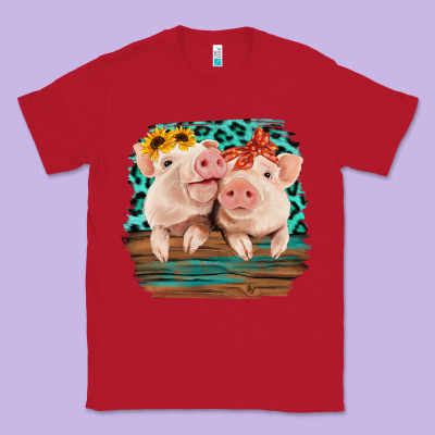 Cute Couple Pigs Classic Tee Designed By Bettercallsaul