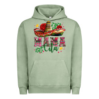 Pigment Oil Green mama cita with sombrero hat and roses Urban Hoodie - Artiststas