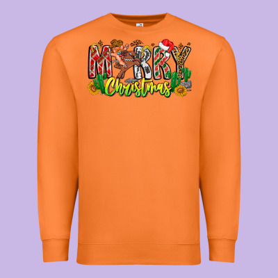 Merry Christmas Premium Sweatshirt Designed By Cowhidedigitalart