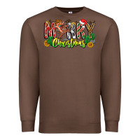 Chestnut Merry Christmas Premium Sweatshirt - CowhideDigitalArt