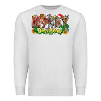 Oatmeal Heather Merry Christmas Premium Sweatshirt - CowhideDigitalArt