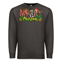 Smoke Merry Christmas Premium Sweatshirt - CowhideDigitalArt