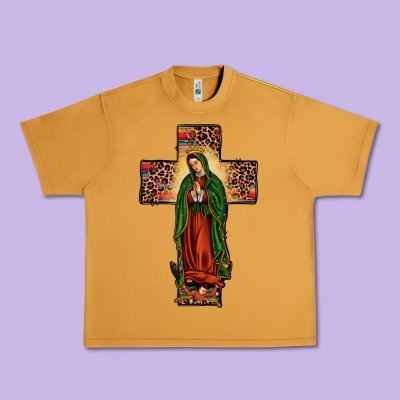 Our Lady Of Guadalupe Cros Urban Heavy Tee Designed By Jahusdesignshop