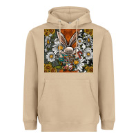 Mushroom bunny Easter Heavyweight Hoodie - CowhideDigitalArt