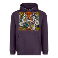Plum bunny Easter Heavyweight Hoodie - CowhideDigitalArt