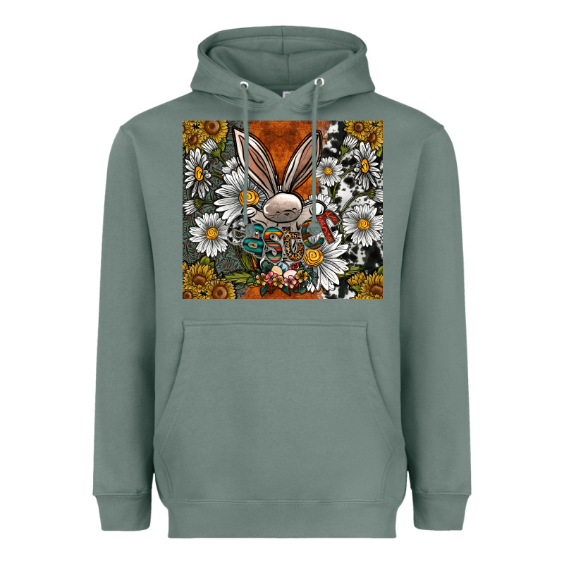 Bunny Easter Heavyweight Hoodie by CowhideDigitalArt | Teevron