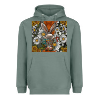 Sage bunny Easter Heavyweight Hoodie - CowhideDigitalArt