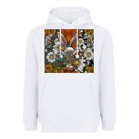White bunny Easter Heavyweight Hoodie - CowhideDigitalArt