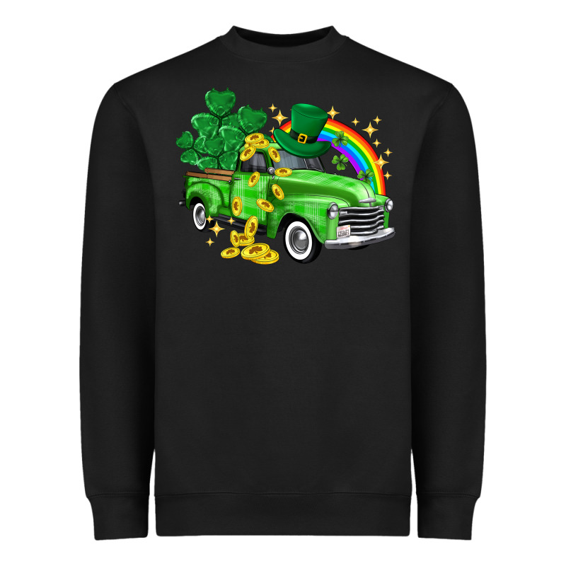 Western Truck St. Patrick's Day Heavyweight Sweatshirt by HowdyJamesFarm | Teevron