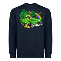 Navy western truck St. Patrick's Day Heavyweight Sweatshirt - HowdyJamesFarm