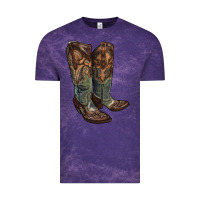 Cloud Purple cowgirl boots Vintage Tee - RanaPortraitStore
