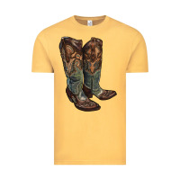 Vintage Mustard cowgirl boots Vintage Tee - RanaPortraitStore