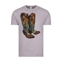 Vintage Zinc cowgirl boots Vintage Tee - RanaPortraitStore