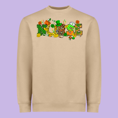 St. Patricks Day Nurse Heavyweight Sweatshirt Designed By Howdyjamesfarm
