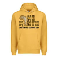 Mustard one month can't hold our history Premium Hoodie - FaDigitalArtStudio